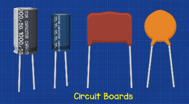Example of capacitor circuit board